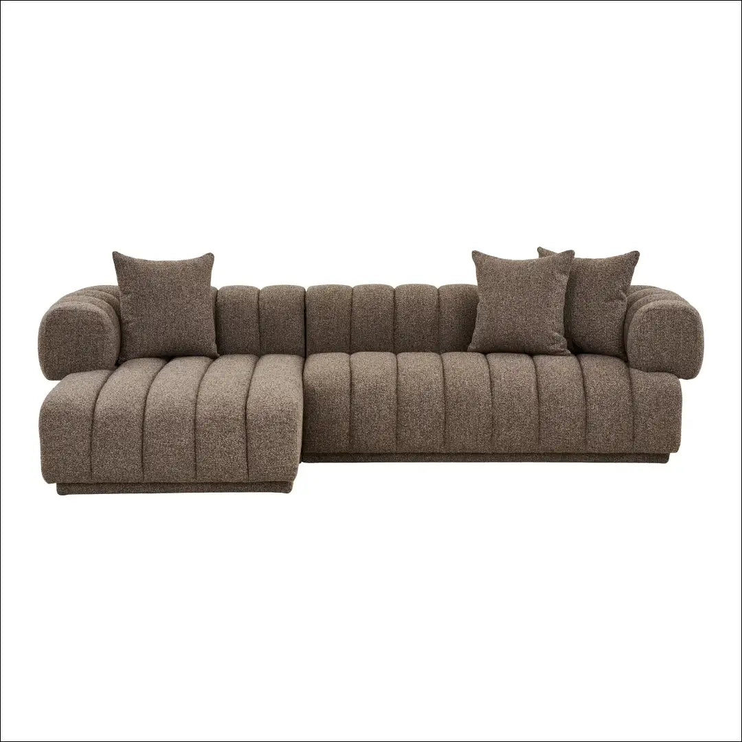 Sofa su 3 pagalvėlėmis kairėn ruda RD159 - €2,253 Save 15% __label:Pristatymas 5-14 d.d., Lounge sofas, nordic,