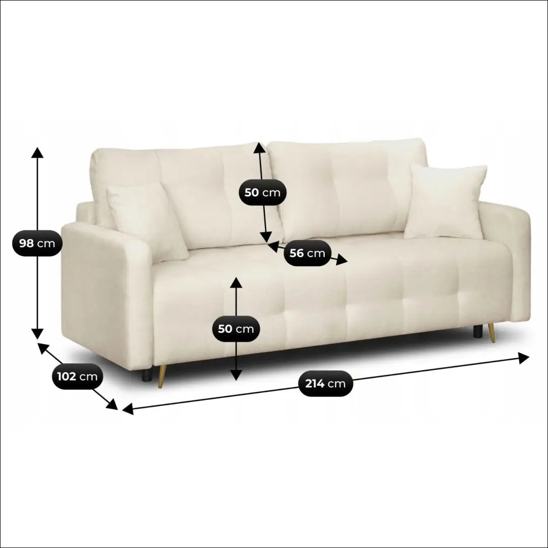 Sofa su buklė audinio audiniu smėlio spalvos TE1157 - €1,086 Save 15% __label:Pristatymas 5-14 d.d., elite, over-200,