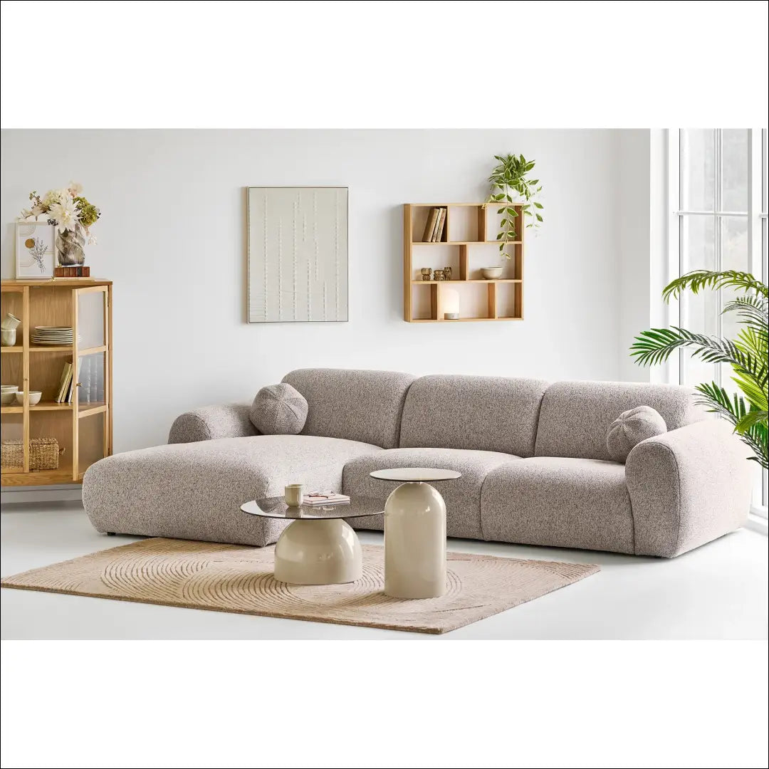 Sofa su dviem pagalvėlėmis kairėn akmens pilka RD164 - €2,105 Save 15% __label:Pristatymas 5-14 d.d., Akmens spalvos