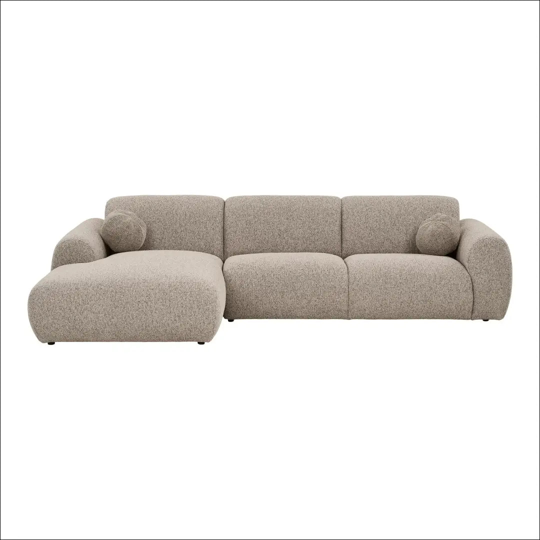 Sofa su dviem pagalvėlėmis kairėn akmens pilka RD164 - €2,105 Save 15% __label:Pristatymas 5-14 d.d., Akmens spalvos