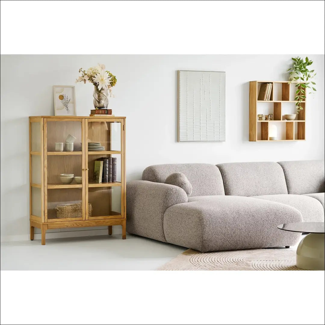 Sofa su dviem pagalvėlėmis kairėn akmens pilka RD164 - €2,105 Save 15% __label:Pristatymas 5-14 d.d., Akmens spalvos