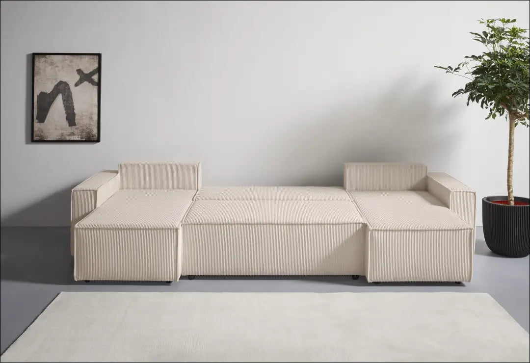Sofa su miegama funkcija MI888 - €780 Save 50% __label:Pristatymas 1-2 d.d., color-kremas, kampai,
