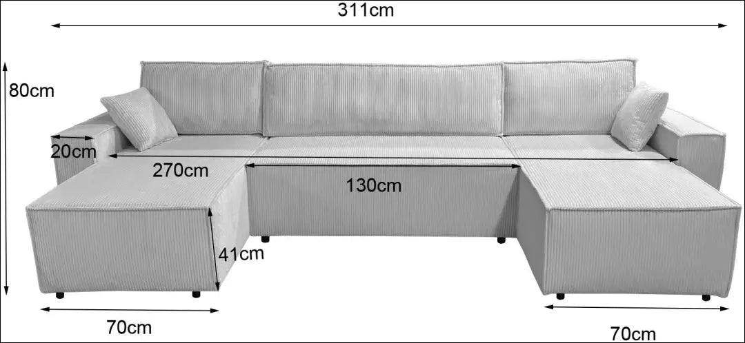 Sofa su miegama funkcija MI888 - €700 Save 50% __label:Pristatymas 1-2 d.d., color-kremas, kampai,