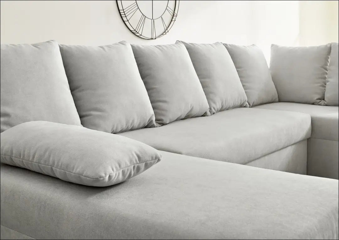 Sofa su miegama funkcija MI927 - €450 Save 50% __label:Pristatymas 1-2 d.d., color-pilka, kampai, material-poliesteris,