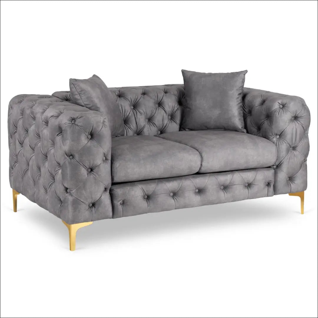 Sofa su veliūro audiniu pilkos spalvos / kreminės TE1068 - €690 Save 15% __label:Pristatymas 5-14 d.d., elite,