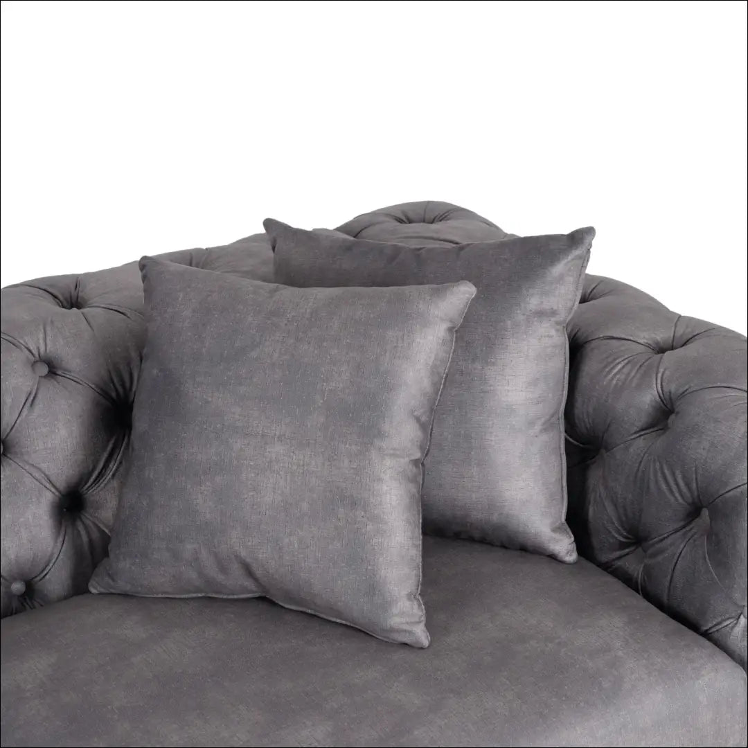 Sofa su veliūro audiniu pilkos spalvos / kreminės TE1068 - €690 Save 15% __label:Pristatymas 5-14 d.d., elite,