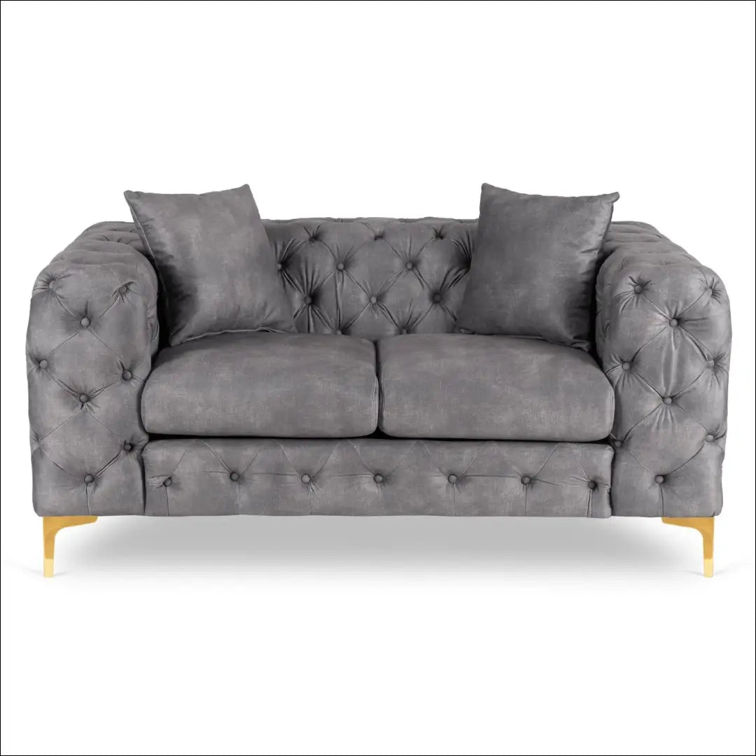 Sofa su veliūro audiniu pilkos spalvos / kreminės TE1068 - €690 Save 15% __label:Pristatymas 5-14 d.d., elite,