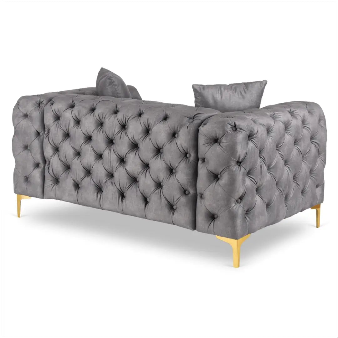 Sofa su veliūro audiniu pilkos spalvos / kreminės TE1068 - €690 Save 15% __label:Pristatymas 5-14 d.d., elite,