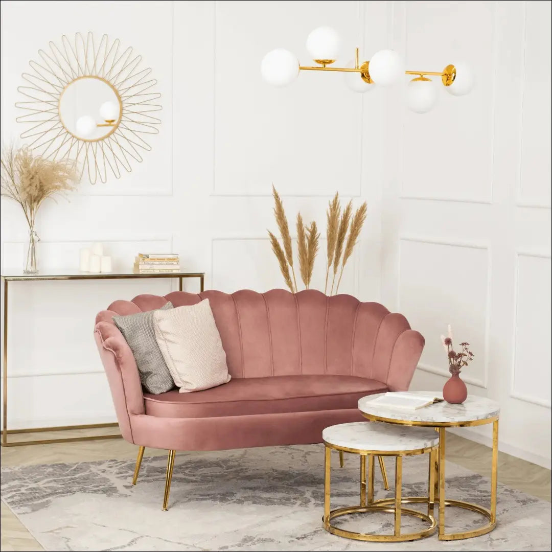 Sofa su veliūro audiniu rožinės spalvos TE294 - €297 Save 15% __label:Pristatymas 5-14 d.d., elite, over-200, uzsakomi,