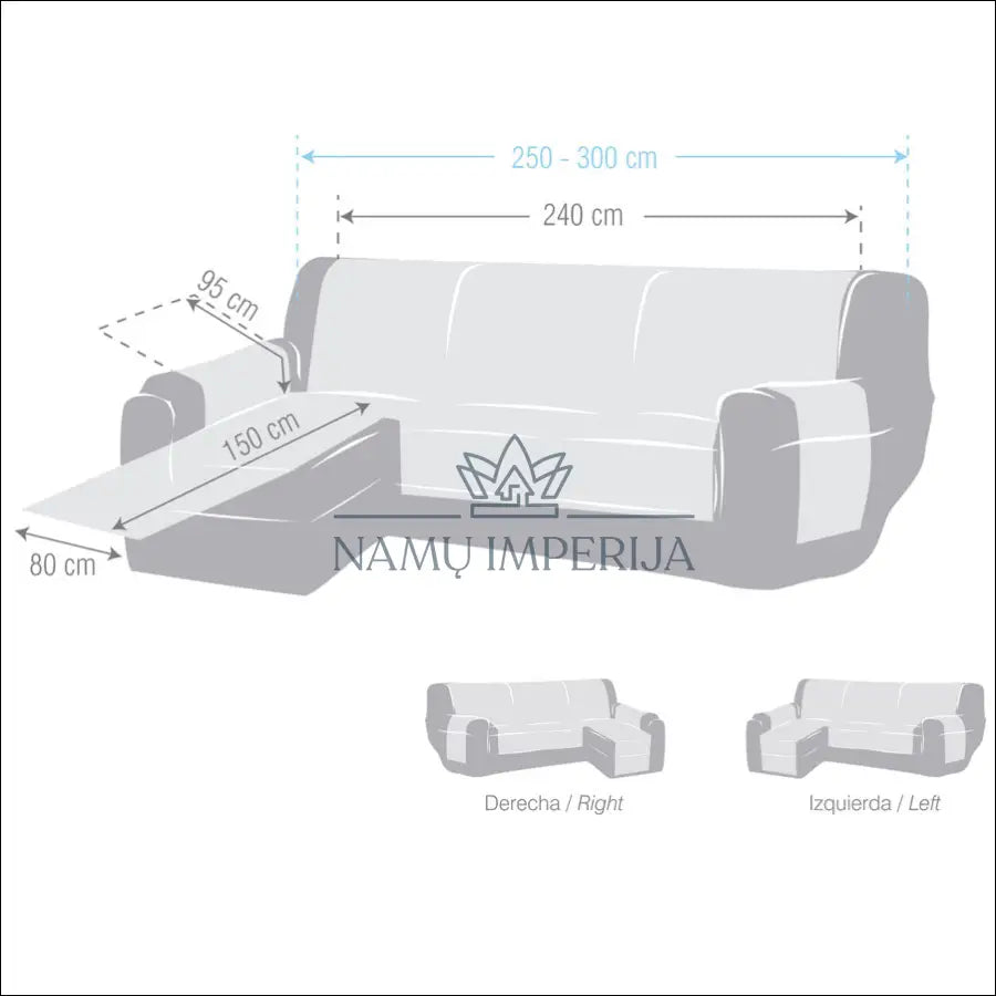 Sofos užvalkalas DI3089 - €23 Save 70% __label:Pristatymas 1-2 d.d., color-balta, material-medvilne, pledai, spec