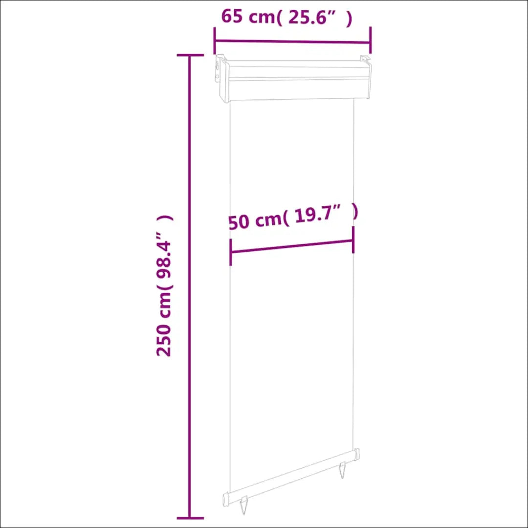 Šoninė balkono markizė LI848 - €23 Save 50% __label:Pristatymas 1-2 d.d., color-kremas, lauko baldai,
