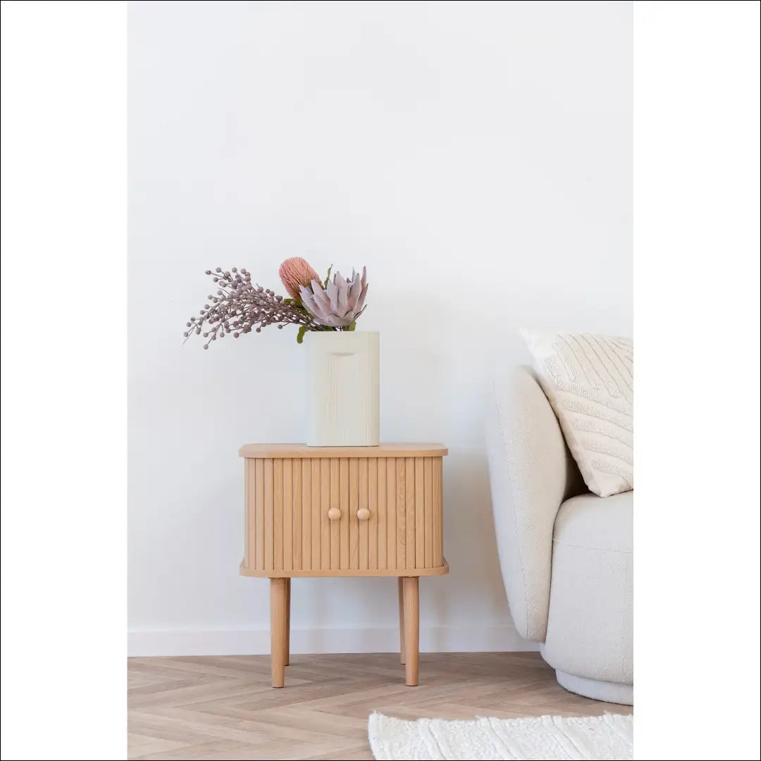 Šoninis staliukas 2 durelės natūralios spalvos 45x40x50,5 cm RD469 - €106 Save 15% 100-200, Natūrali, nordic, Side