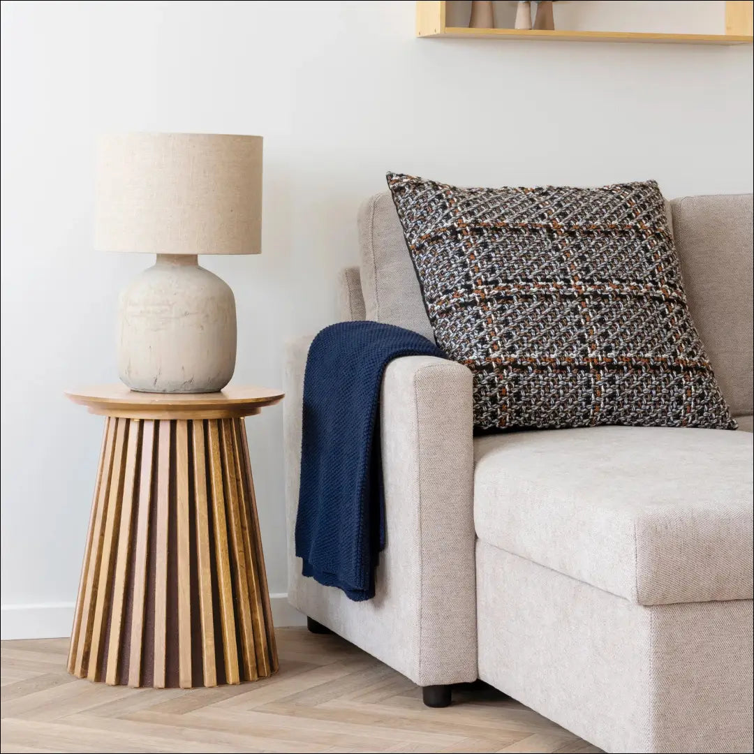 Šoninis staliukas ąžuolo fanera natūralus ø40x50 cm RD348 - €211 Save 15% nordic, over-200, Side tables, uzsakomi,