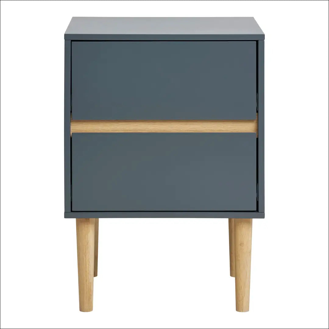 Šoninis staliukas dažytas medis 2 stalčiai tamsiai pilkas 40x35x55 cm RD527 - €97 Save 15% 50-100, nordic, Side tables,