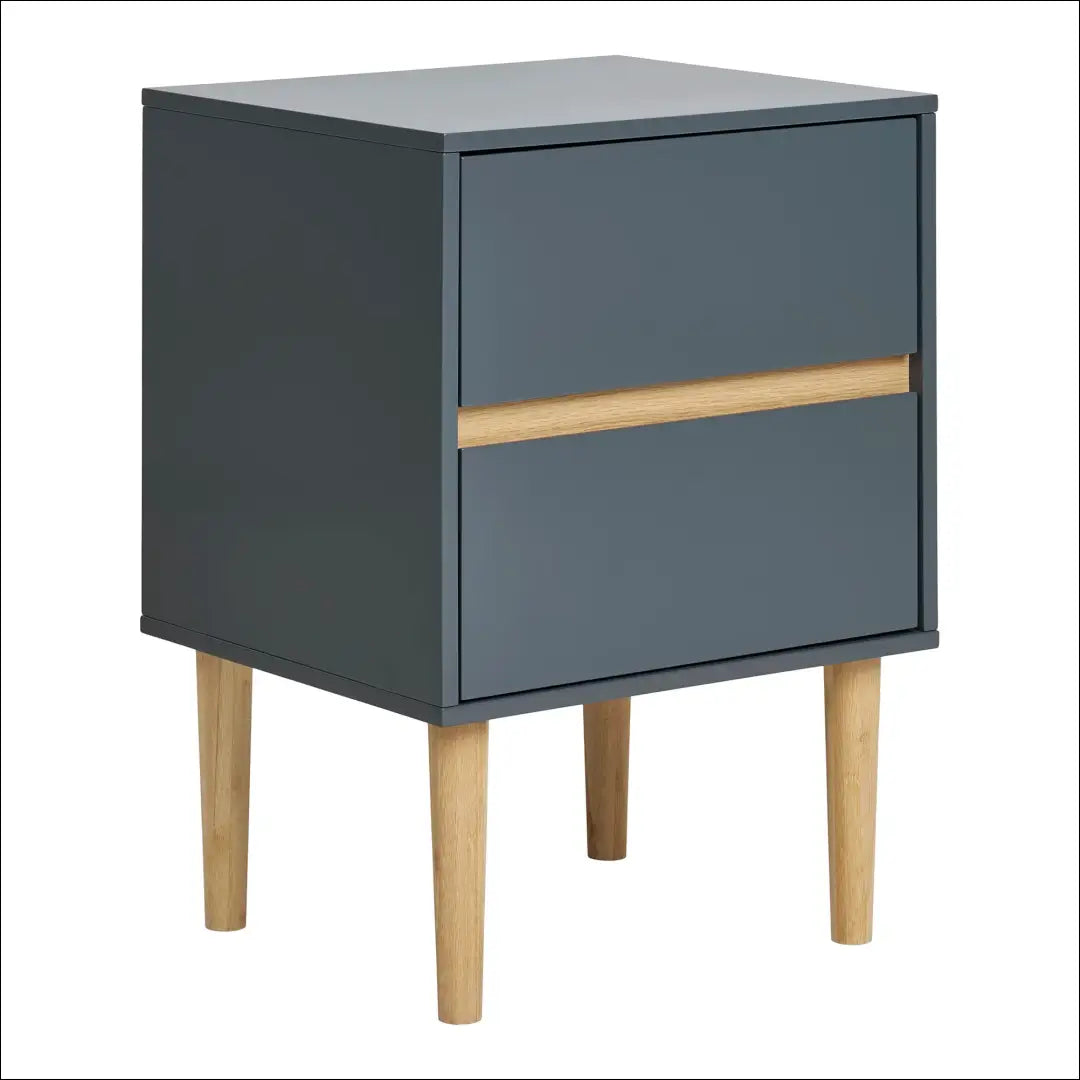 Šoninis staliukas dažytas medis 2 stalčiai tamsiai pilkas 40x35x55 cm RD527 - €97 Save 15% 50-100, nordic, Side tables,
