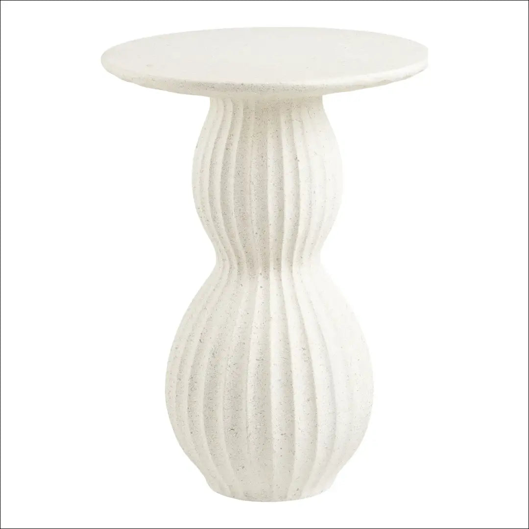 Šoninis staliukas fibrozinis baltas ø40x55 cm RD378 - €121 Save 15% 100-200, Balta, nordic, Side tables, uzsakomi €100