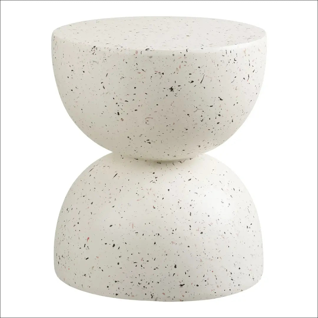 Šoninis staliukas fibrozinis molis teraco imitacija ø40x45 cm RD1115 - €114 Save 15% 100-200, nordic, Off balta, Side