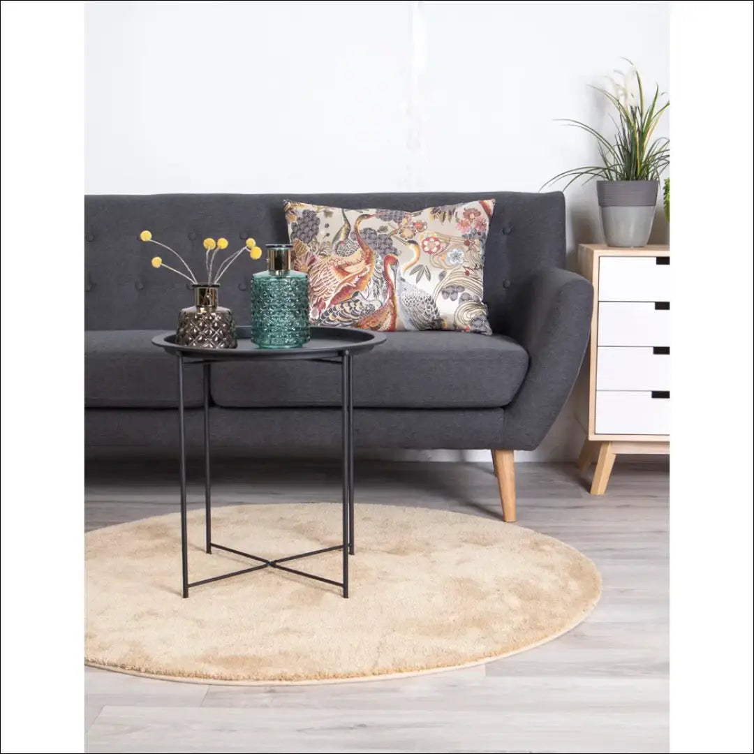 Šoninis staliukas iš plieno juodas ø47x50 cm RD321 - €27 Save 15% 25-50, Juoda, nordic, Side tables, uzsakomi €25