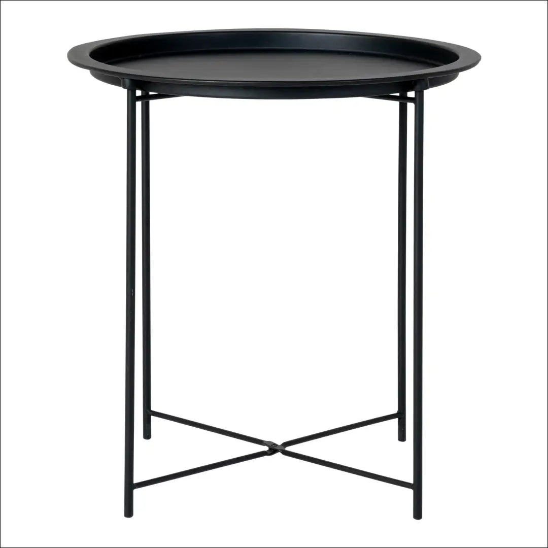 Šoninis staliukas iš plieno juodas ø47x50 cm RD321 - €27 Save 15% 25-50, Juoda, nordic, Side tables, uzsakomi €25