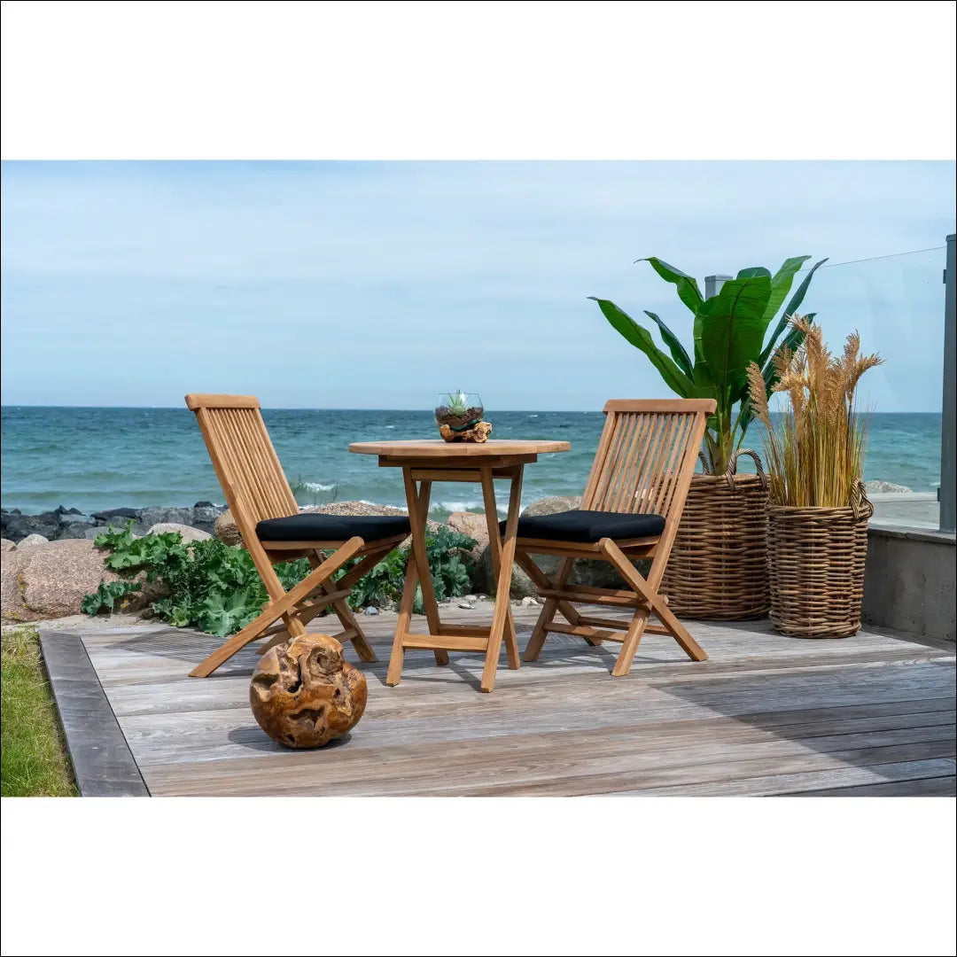 Šoninis staliukas iš tikmedžio natūralus ø70x75 cm RD1094 - €203 Save 15% __label:Pristatymas 5-14 d.d., Dining tables,