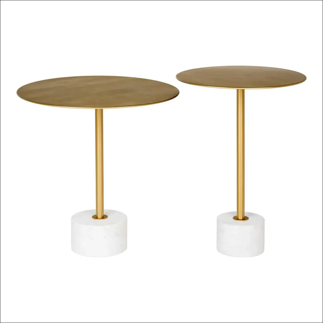 Šoninis staliukas iš žalvario ir marmuro ø51x52 cm RD302 - €126 Save 15% 100-200, Brass / Marble, nordic, Side tables,
