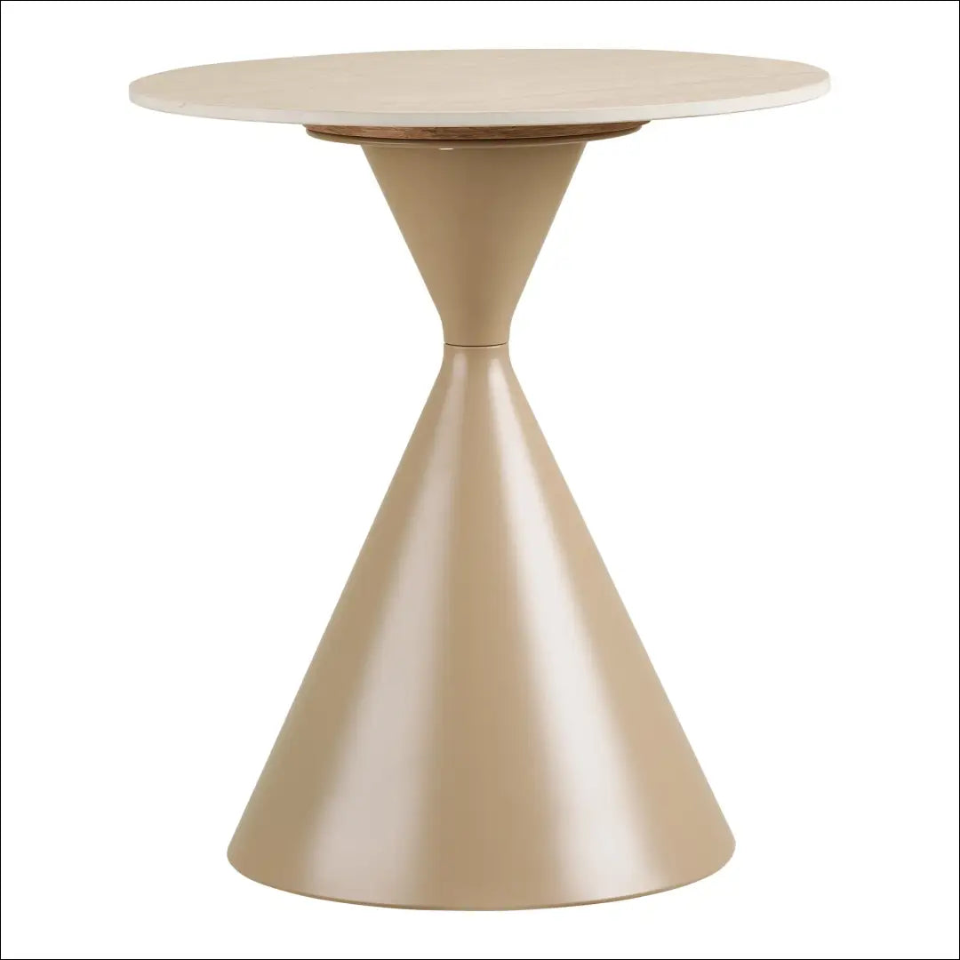 Šoninis staliukas keraminis stalviršis/plienas travertinas/smėlio spalvos ø50x56 cm RD385 - €131 Save 15% 100-200,