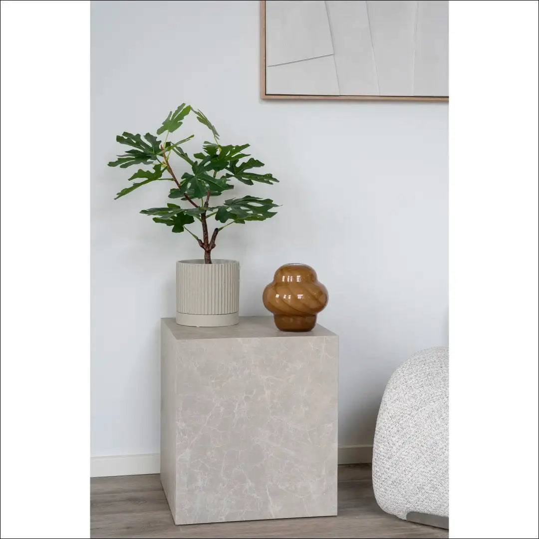 Šoninis staliukas marmuro imitacijos smėlio spalvos 40x40x45 cm RD339 - €94 Save 15% 50-100, Marble, nordic, Side