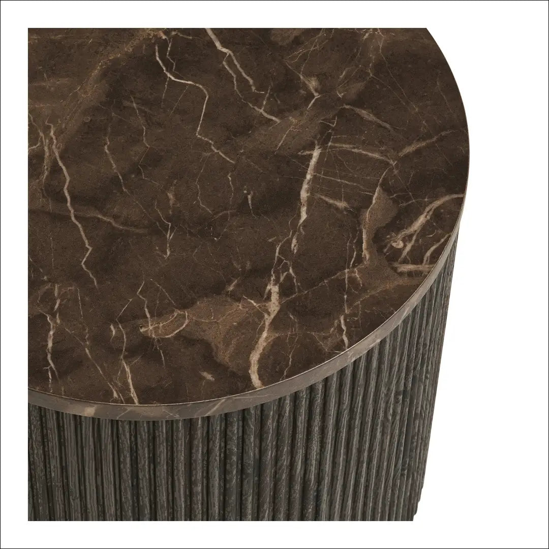 Šoninis staliukas marmuro imitacijos tamsiai rudas ø45x40 cm RD368 - €179 Save 15% 100-200, nordic, Side tables,