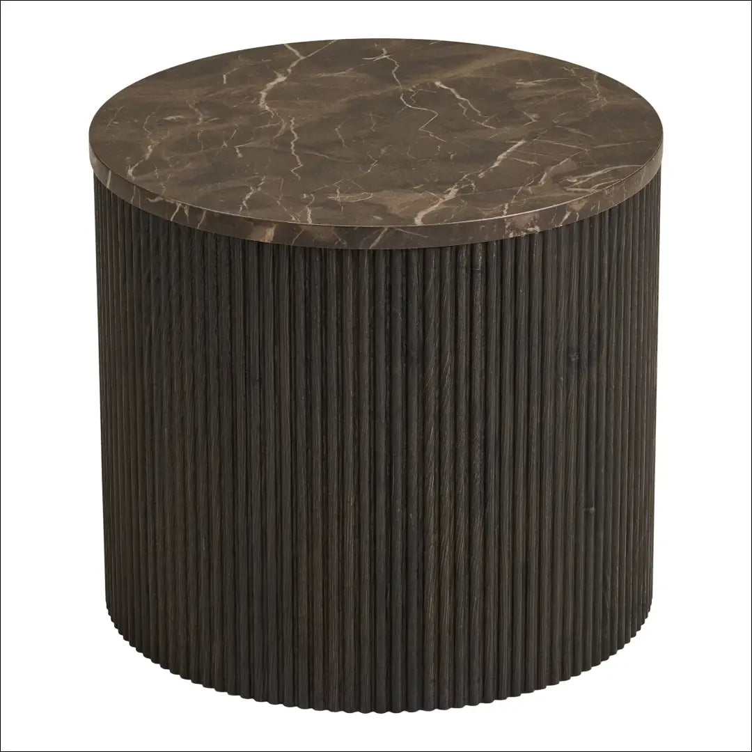 Šoninis staliukas marmuro imitacijos tamsiai rudas ø45x40 cm RD368 - €179 Save 15% 100-200, nordic, Side tables,