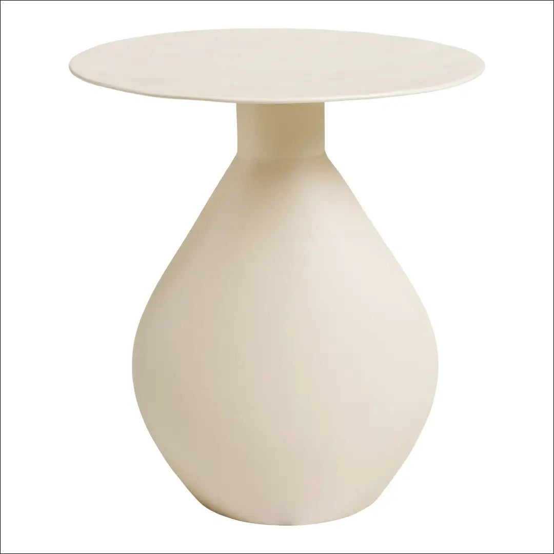 Šoninis staliukas metalas/emalis balkšvas ø36x40 cm RD389 - €121 Save 15% 100-200, Balkšva, nordic, Side tables,