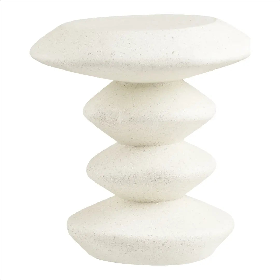 Šoninis staliukas molio pluoštas baltas 43x39x45 cm RD377 - €121 Save 15% 100-200, Balta, nordic, Side tables, uzsakomi