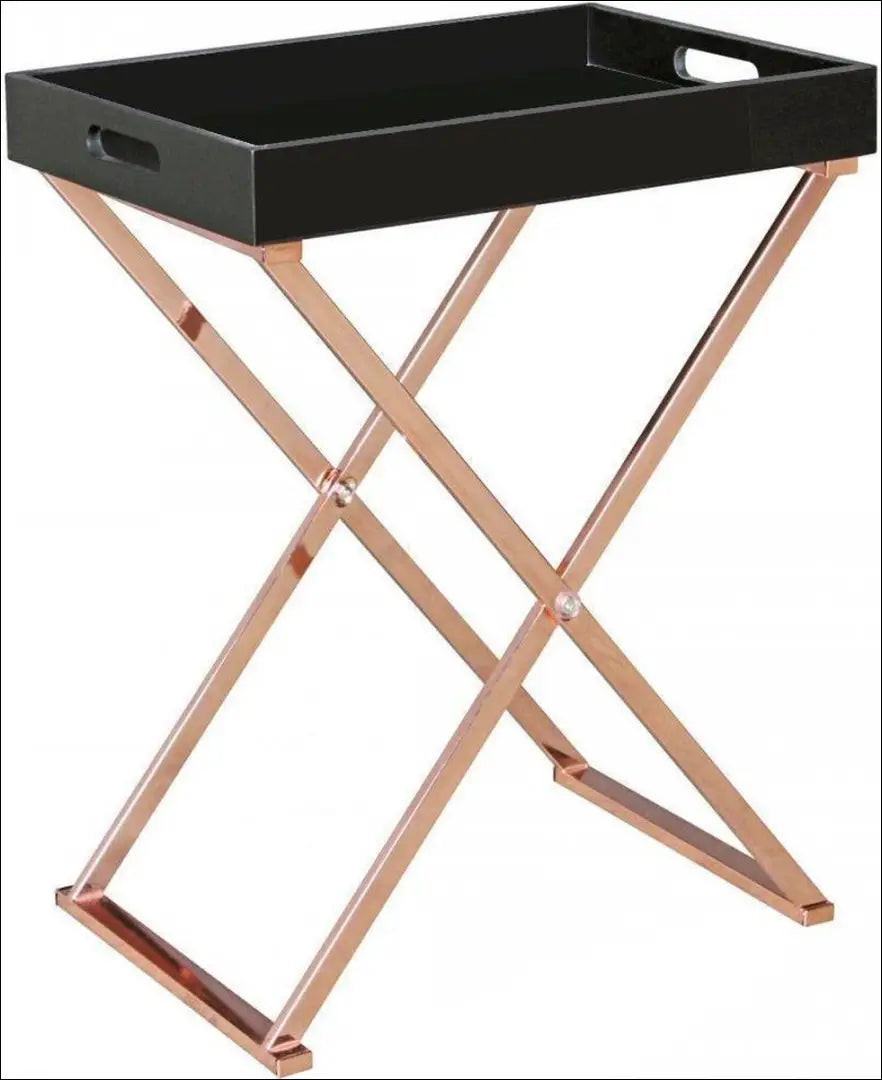 Šoninis staliukas-padėklas SI1943 - €42 Save 50% 25-50, __label:Pristatymas 1-2 d.d., color-auksine, color-juoda,