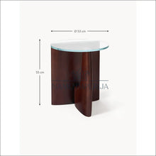 Augšupielādējiet attēlu galerijas skatā Šoninis staliukas SI1044 - €150 Save 50% 100-200, color-ruda, material-medzio-masyvas, material-stiklas,
