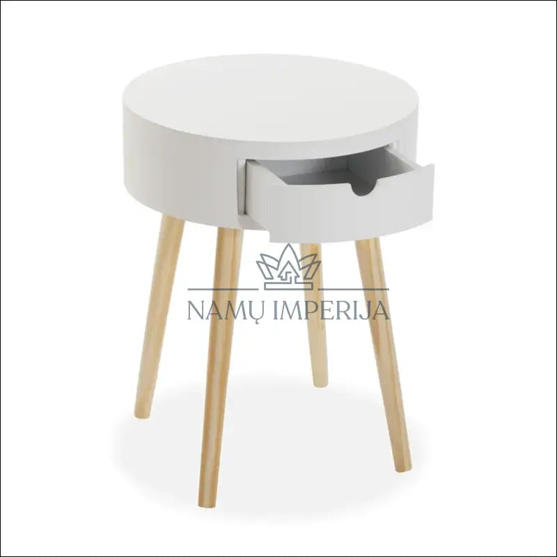 Šoninis staliukas SI1407 - €40 Save 55% 25-50, __label:Pristatymas 1-2 d.d., color-balta, color-ruda, material-mdf