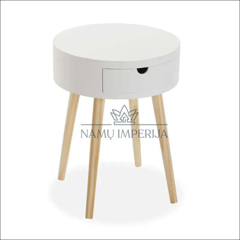 Šoninis staliukas SI1407 - €40 Save 55% 25-50, __label:Pristatymas 1-2 d.d., color-balta, color-ruda, material-mdf