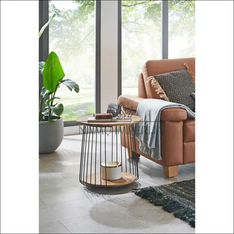 Šoninis staliukas SI1647 - €83 Save 50% 50-100, __label:Pristatymas 1-2 d.d., color-juoda, color-ruda,