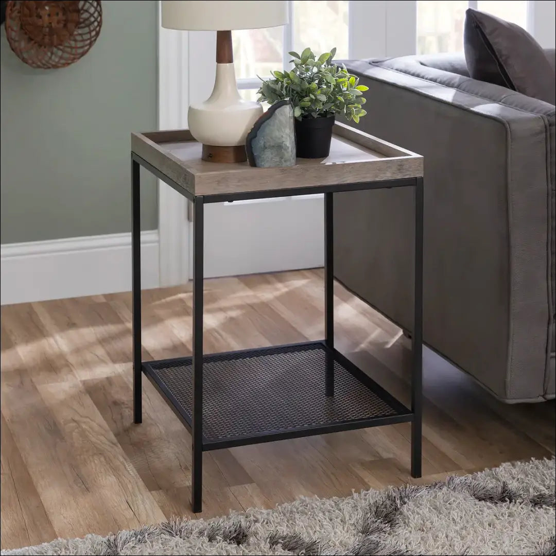 Šoninis staliukas SI1738 - €62 Save 55% 50-100, __label:Pristatymas 1-2 d.d., color-juoda, color-ruda, material-mediena