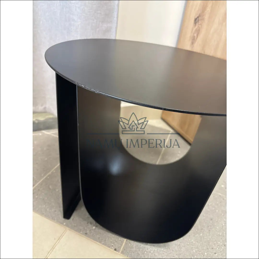 Šoninis staliukas SI1774 - €75 Save 60% 50-100, __label:Pristatymas 1-2 d.d., color-juoda, material-metalas, pazeistas