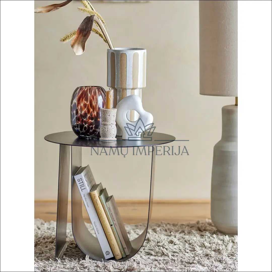 Šoninis staliukas SI1774 - €75 Save 60% 50-100, __label:Pristatymas 1-2 d.d., color-juoda, material-metalas, pazeistas