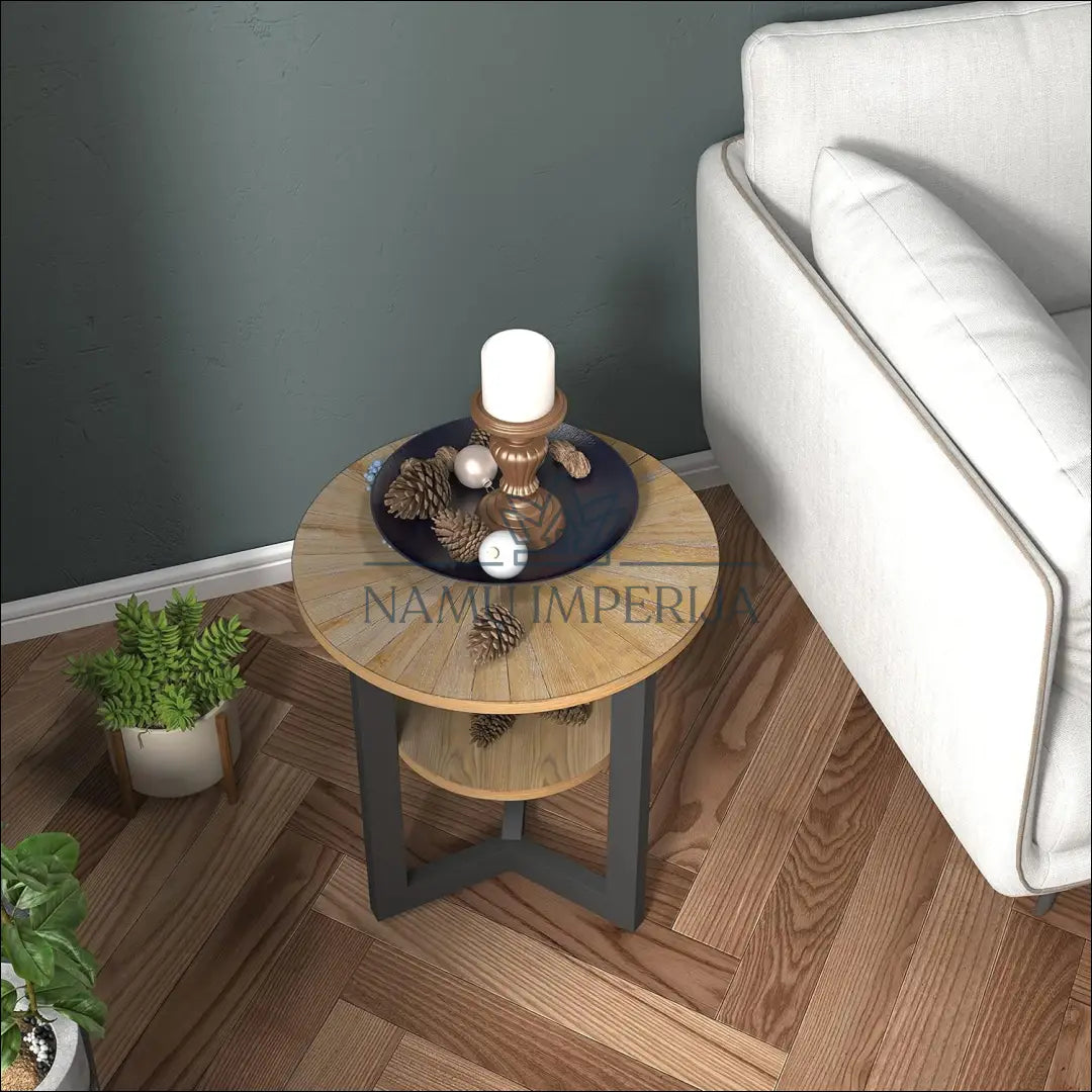 Šoninis staliukas SI1787 - €59 Save 50% 50-100, __label:Pristatymas 1-2 d.d., color-juoda, color-ruda, material-mediena