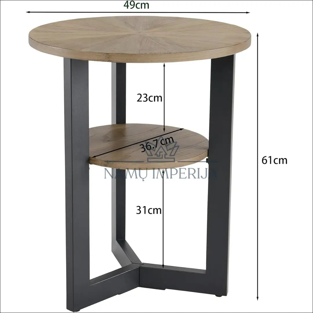 Šoninis staliukas SI1787 - €59 Save 50% 50-100, __label:Pristatymas 1-2 d.d., color-juoda, color-ruda, material-mediena