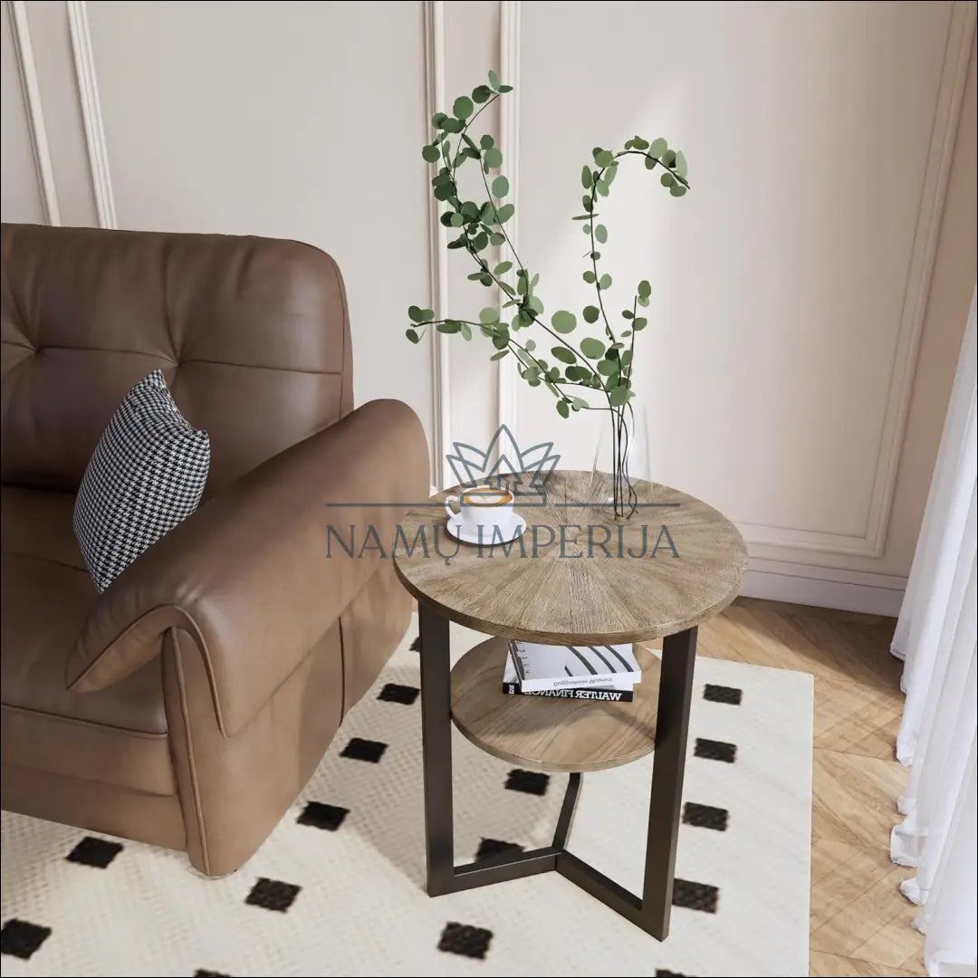 Šoninis staliukas SI1787 - €59 Save 50% 50-100, __label:Pristatymas 1-2 d.d., color-juoda, color-ruda, material-mediena
