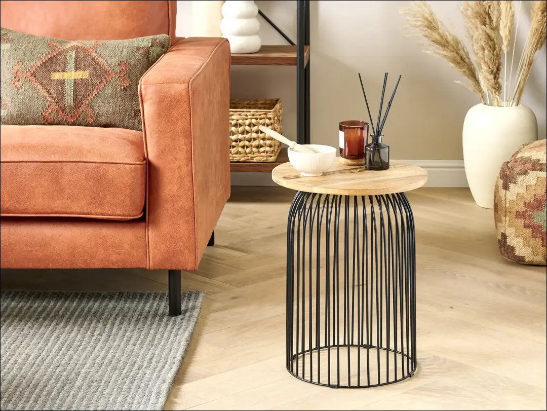 Šoninis staliukas SI1880 - €75 Save 50% 50-100, __label:Pristatymas 1-2 d.d., color-juoda, color-ruda,