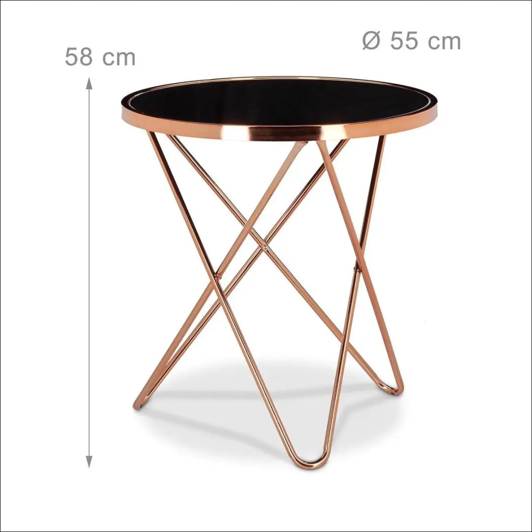 Šoninis staliukas SI1917 - €68 Save 50% 50-100, __label:Pristatymas 1-2 d.d., color-auksine, color-juoda,