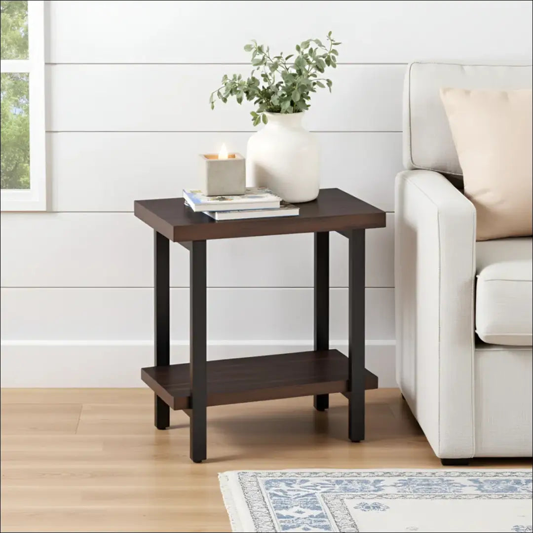 Šoninis staliukas SI1930 - €88 Save 50% 50-100, __label:Pristatymas 1-2 d.d., color-juoda, color-ruda,