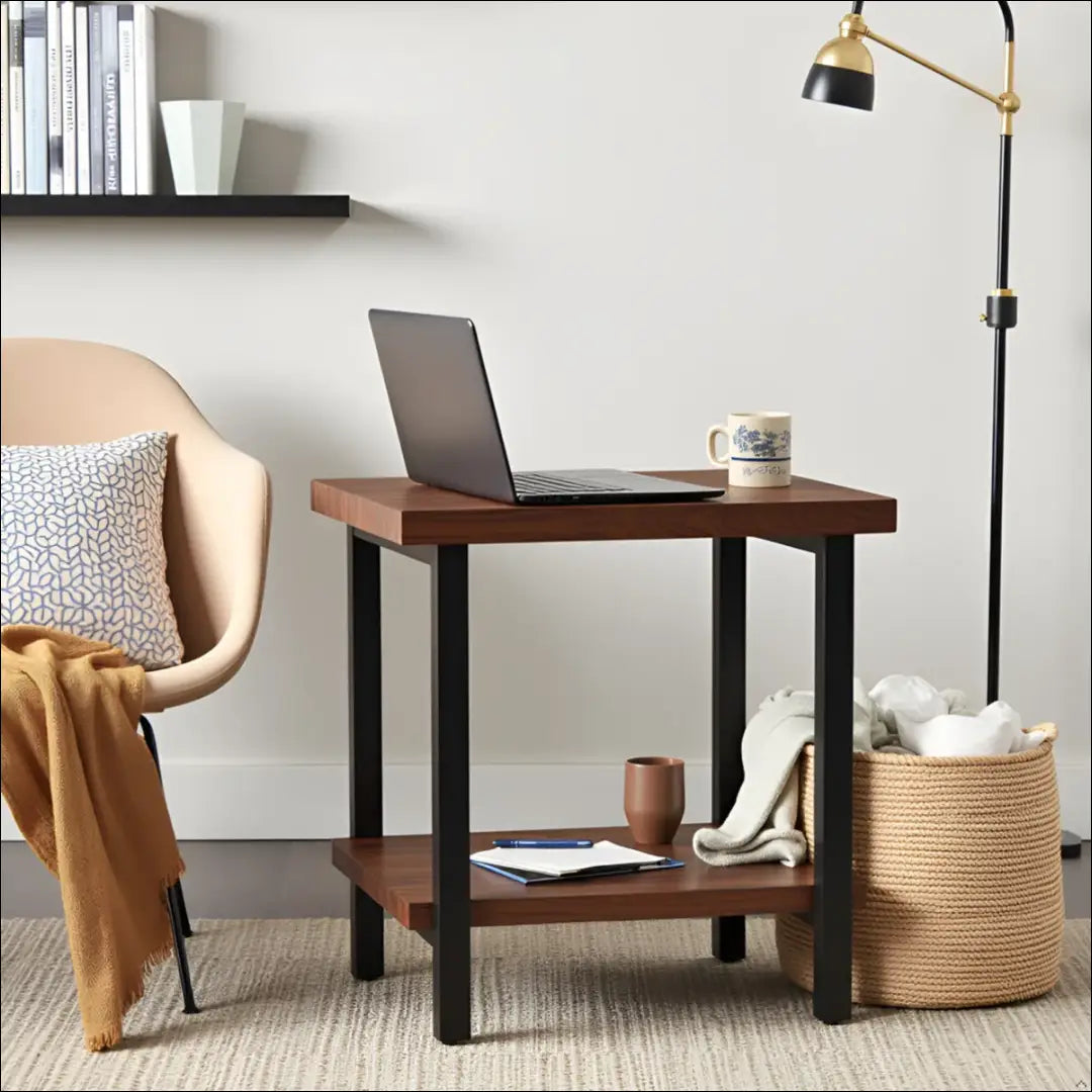 Šoninis staliukas SI1930 - €88 Save 50% 50-100, __label:Pristatymas 1-2 d.d., color-juoda, color-ruda,