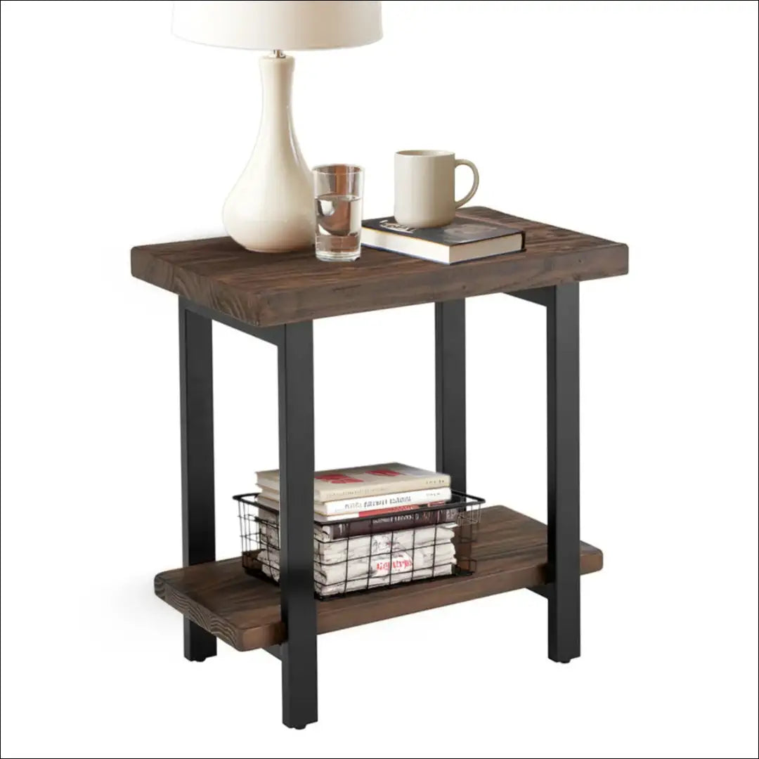 Šoninis staliukas SI1930 - €88 Save 50% 50-100, __label:Pristatymas 1-2 d.d., color-juoda, color-ruda,