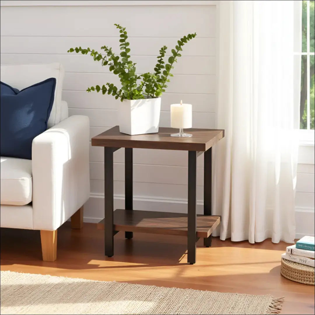 Šoninis staliukas SI1930 - €88 Save 50% 50-100, __label:Pristatymas 1-2 d.d., color-juoda, color-ruda,