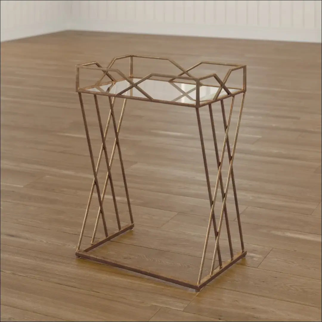 Šoninis staliukas SI1952 - €74 Save 50% 50-100, __label:Pristatymas 1-2 d.d., color-auksine, material-metalas,