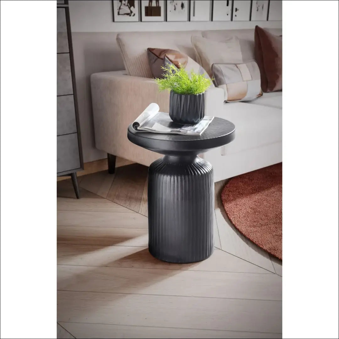 Šoninis staliukas SI1983 - €99 Save 50% 50-100, __label:Pristatymas 1-2 d.d., color-juoda, material-metalas, Push